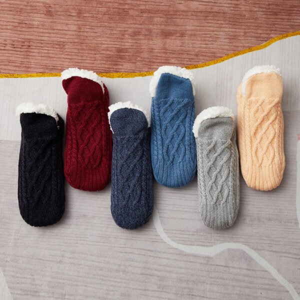 Winter Woolen Socks Women Thicken Warm Home Bedroom Socks Slippers Men Non-slip Foot Warmer Snow Socks Calcetines Mujer - Image 8