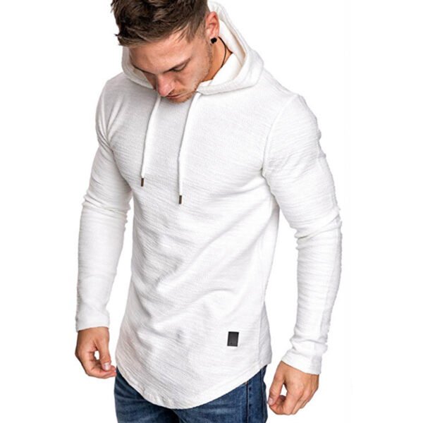 Men Hoodie Sweatshirt Casual Long Sleeve Slim Tops Gym T-shir - Image 6