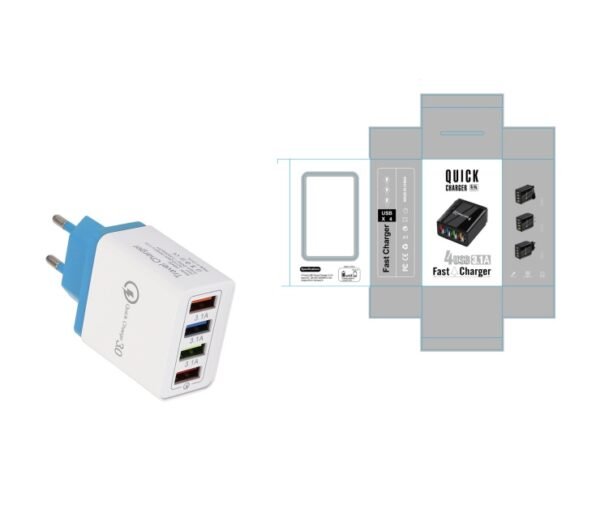 USB Charger Quick Charge 3.0 4 Phone Adapter For Tablet Portable Wall Mobile Charger Fast Charger - Image 6